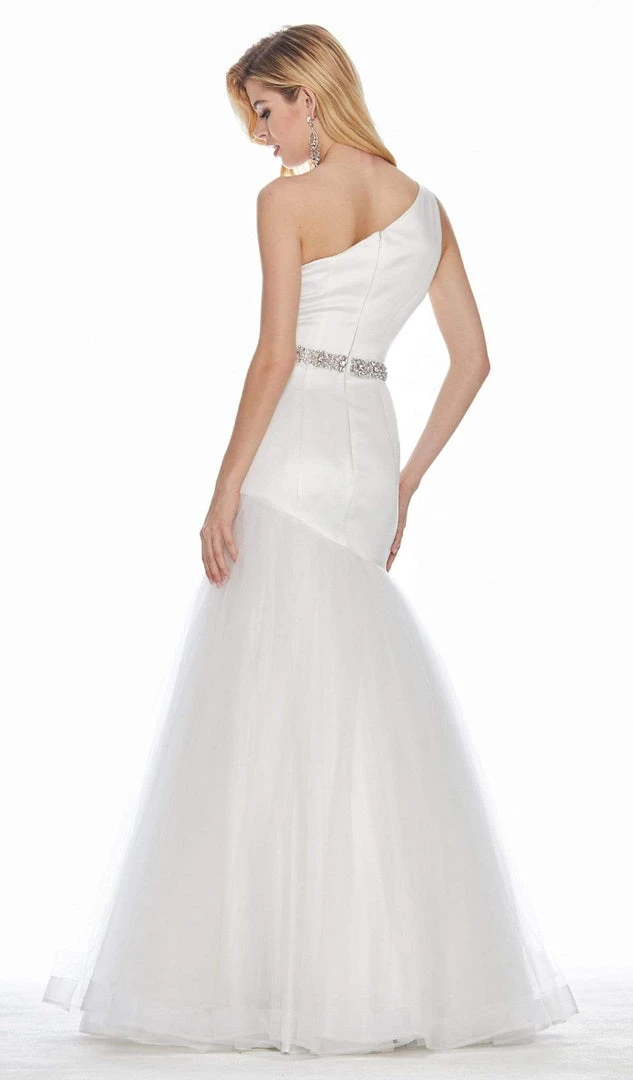 Formal Gowns Ashley Lauren - 1368 Embellished One Shoulder Satin Tulle Dress 4 Formal Gowns Ashley Lauren - 1368 Embellished One Shoulder Satin Tulle Dress