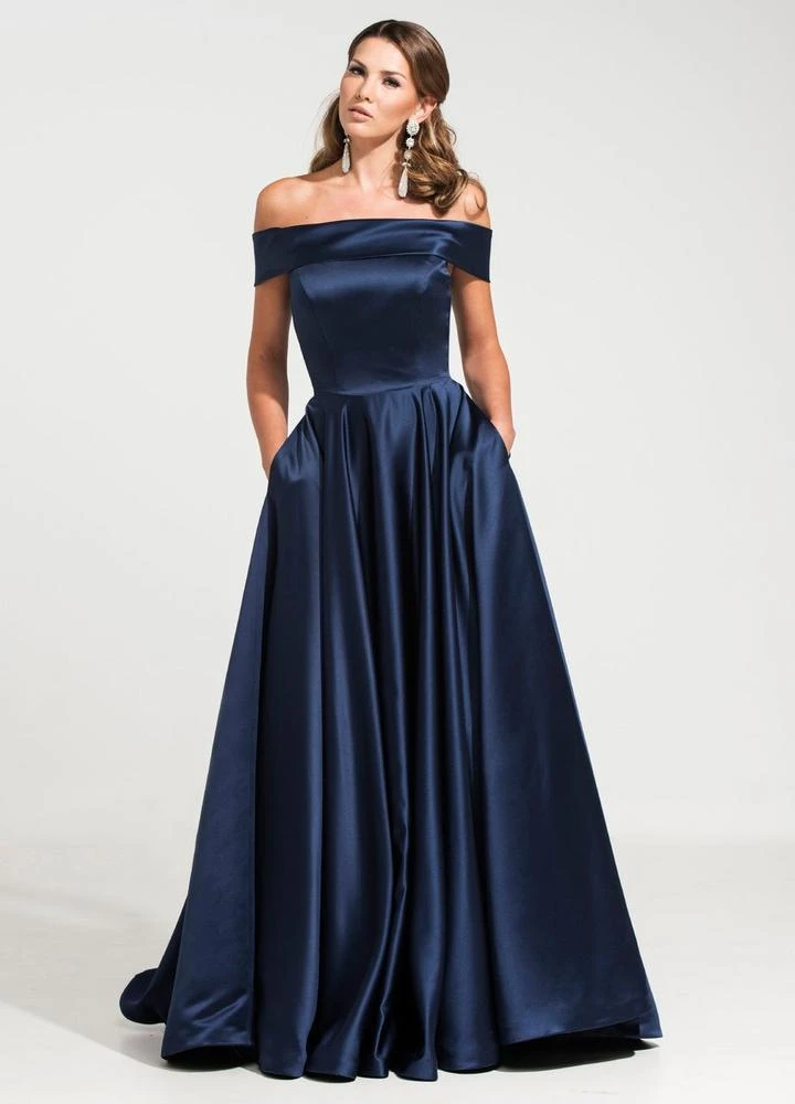 Ashley Lauren - Off Shoulder Pageant Ball Gown 1139 - 1 Pc Navy In Size 4 Available Formal Gowns 3 Ashley Lauren - Off Shoulder Pageant Ball Gown 1139 - 1 Pc Navy In Size 4 Available Formal Gowns