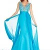 Ashley Lauren Plunging Evening Dress With Overskirt 1277 - 1 Pc Turquoise In Size 2 Available Formal Gowns 1 Ashley Lauren Plunging Evening Dress With Overskirt 1277 - 1 Pc Turquoise In Size 2 Available Formal Gowns
