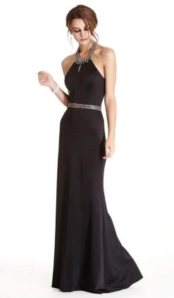 Aspeed Design - Beaded High Halter Evening Gown L1768 - 1 Pc Black In Size XS Available Formal Gowns
