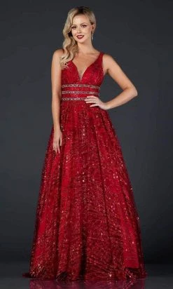 Aspeed Design - L2149 Sleeveless Plunging V-neck Long Gown Formal Gowns