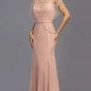 Aspeed Design - Pearl Embellished Overlay Dress M2136 - 1 Pc Dusty Rose In Size S Available Formal Gowns 1 Aspeed Design - Pearl Embellished Overlay Dress M2136 - 1 Pc Dusty Rose In Size S Available Formal Gowns