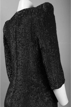 Basix - D5301L Puff Sleeve Plunging Surplice Sheath Gown Formal Gowns 13 Basix - D5301L Puff Sleeve Plunging Surplice Sheath Gown Formal Gowns