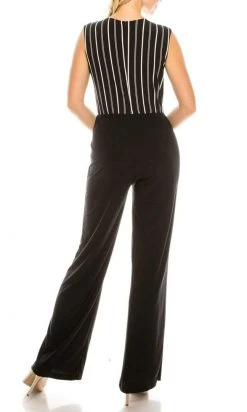 Prom Dresses Bebe - 700888 Striped Jersey Jumpsuit
