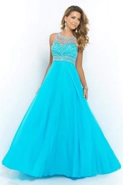 Blush By Alexia Designs Blush - 10001 Jewel Embellished With Diamond Cutout Back Gown Formal Gowns