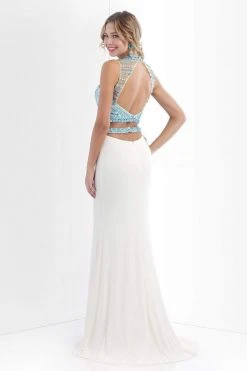 Blush By Alexia Designs Formal Gowns Blush - 11055 Crystal Encrusted Cropped Top Sheath Dress 8 Blush By Alexia Designs Formal Gowns Blush - 11055 Crystal Encrusted Cropped Top Sheath Dress