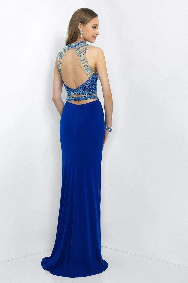 Blush By Alexia Designs Formal Gowns Blush - 11055 Crystal Encrusted Cropped Top Sheath Dress 6 Blush By Alexia Designs Formal Gowns Blush - 11055 Crystal Encrusted Cropped Top Sheath Dress