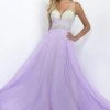 Blush By Alexia Designs Blush - 11087 Embellished V-Neck Chiffon A-line Dress Formal Gowns
