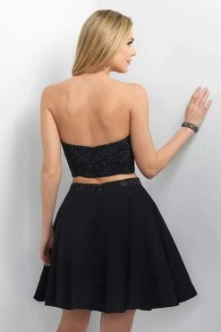 Blush By Alexia Designs Cocktail Dresses Blush - 11158 Sequined Sweetheart Chiffon A-Line Dress