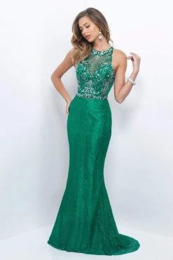 Blush By Alexia Designs - 11111 Halter Style Jewel Long Sheath Dress 10 Blush By Alexia Designs - 11111 Halter Style Jewel Long Sheath Dress