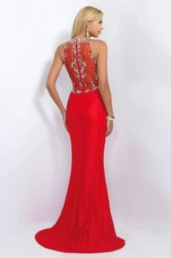 Blush By Alexia Designs - 11111 Halter Style Jewel Long Sheath Dress 9 Blush By Alexia Designs - 11111 Halter Style Jewel Long Sheath Dress