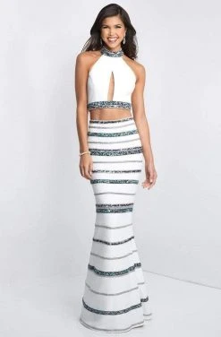 Blush By Alexia Designs - 11530 Two Piece High Halter Keyhole Gown