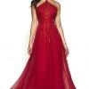 Blush By Alexia Designs - 11756 Beaded Halter Tulle A-line Dress Formal Gowns