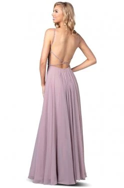Blush By Alexia Designs - 11920 Jewel Beaded Top Flowy Chiffon Gown