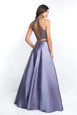 Formal Gowns Blush By Alexia Designs - 5651 Embellished High Halter A-line Dress