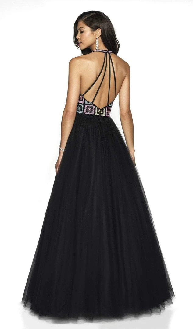 Blush By Alexia Designs - 5715 Beaded Halter Pleated Gown Formal Gowns 4 Blush By Alexia Designs - 5715 Beaded Halter Pleated Gown Formal Gowns