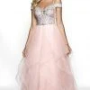 Blush By Alexia Designs - 5717 Off Shoulder Asymmetrical Tulle Gown 2 Blush By Alexia Designs - 5717 Off Shoulder Asymmetrical Tulle Gown