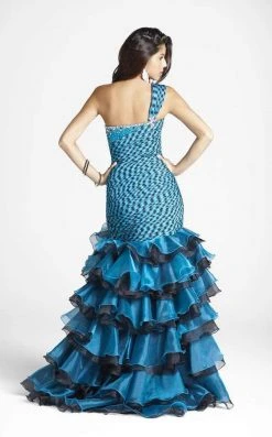 Blush By Alexia Designs - 9266 Asymmetrical Ruffled Tiered Gown Formal Gowns 7 Blush By Alexia Designs - 9266 Asymmetrical Ruffled Tiered Gown Formal Gowns