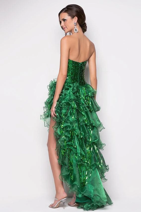 Blush By Alexia Designs - 9540 Strapless Ruffled Long Gown With Slit Formal Gowns 4 Blush By Alexia Designs - 9540 Strapless Ruffled Long Gown With Slit Formal Gowns