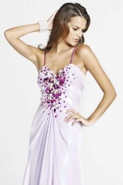 Blush By Alexia Designs - Bejeweled Chiffon Evening Gown P001 Formal Gowns