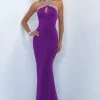Blush By Alexia Designs - Bejeweled Halter Cutout Sheath Gown 11031 Formal Gowns