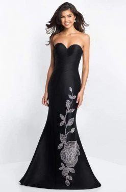 Formal Gowns Blush By Alexia Designs - C1016 Beaded Flower Accented Mermaid Dress