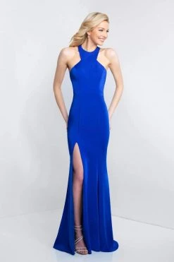 Blush By Alexia Designs - C1029 High Halter Ruffle Paneled Sheath Gown Formal Gowns 11 Blush By Alexia Designs - C1029 High Halter Ruffle Paneled Sheath Gown Formal Gowns