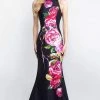 Blush By Alexia Designs - C1040 Sleek Floral Print Halter Sheath Dress 1 Blush By Alexia Designs - C1040 Sleek Floral Print Halter Sheath Dress