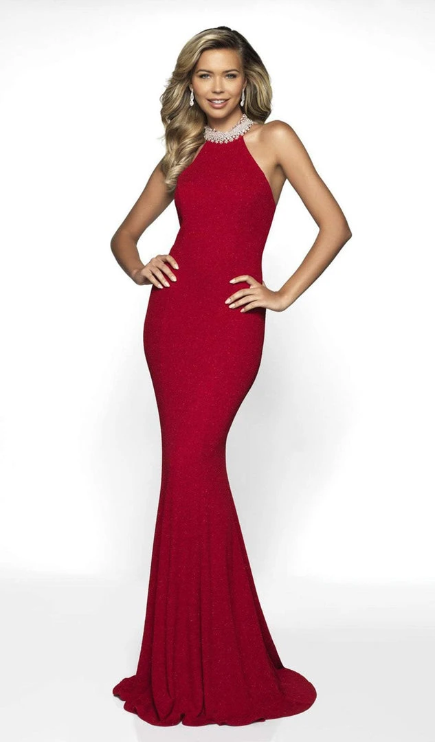 Blush By Alexia Designs - C2014 Jeweled Choker Halter Mermaid Gown Formal Gowns 4 Blush By Alexia Designs - C2014 Jeweled Choker Halter Mermaid Gown Formal Gowns