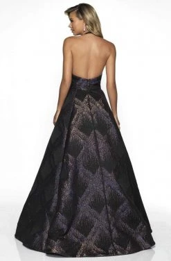 Formal Gowns Blush By Alexia Designs - C2053 Plunging Halter Ballgown