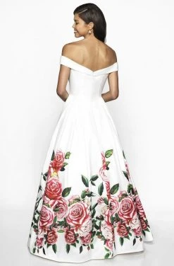 Formal Gowns Blush By Alexia Designs - C2062 Plunging Off-Shoulder Ballgown