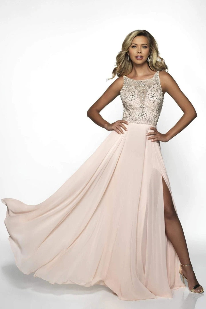 Formal Gowns Blush By Alexia Designs - C2081 Beaded A-Line Dress With Slit 3 Formal Gowns Blush By Alexia Designs - C2081 Beaded A-Line Dress With Slit