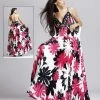 Formal Gowns Blush By Alexia Designs - Floral Print Accordion Gown 9034