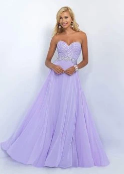 Blush By Alexia Designs - Lovely Crystal Beaded Strapless Gown 11070