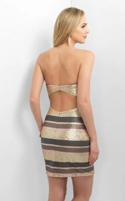 Blush By Alexia Designs - Sequined Straight Sheath Dress C356 8 Blush By Alexia Designs - Sequined Straight Sheath Dress C356