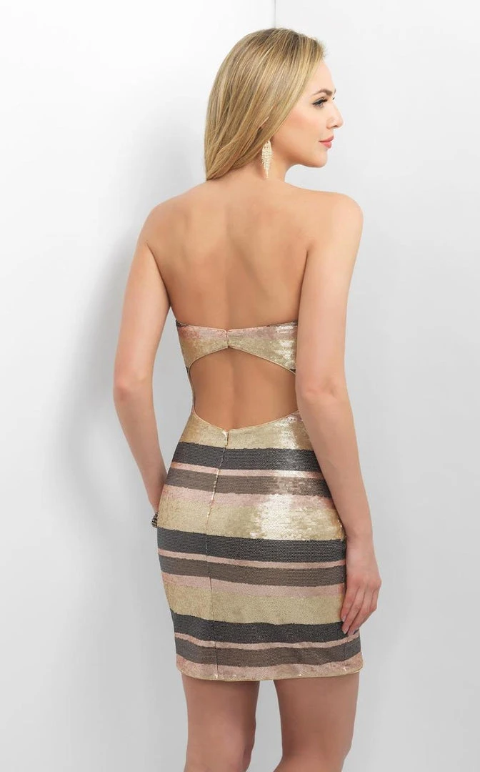 Blush By Alexia Designs - Sequined Straight Sheath Dress C356 5 Blush By Alexia Designs - Sequined Straight Sheath Dress C356