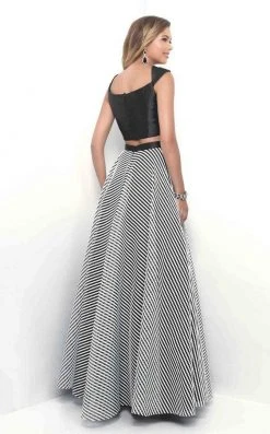 Blush By Alexia Designs - Straight-Across Two-Piece Mikado Gown 11336