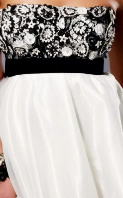 Blush By Alexia Designs - Strapless Floral Cocktail Dress 9112