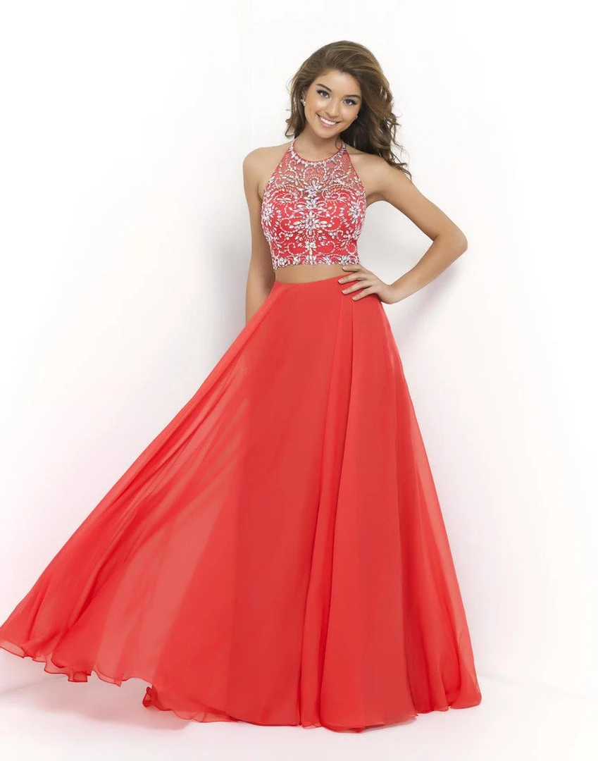 Formal Gowns Blush By Alexia Designs - Two Piece Halter Long Gown 9935 7 Formal Gowns Blush By Alexia Designs - Two Piece Halter Long Gown 9935