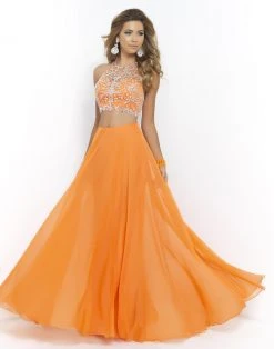 Formal Gowns Blush By Alexia Designs - Two Piece Halter Long Gown 9935