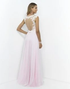 Blush By Alexia Designs - V Neck Cap Sleeve Long Dress 9986 5 Blush By Alexia Designs - V Neck Cap Sleeve Long Dress 9986