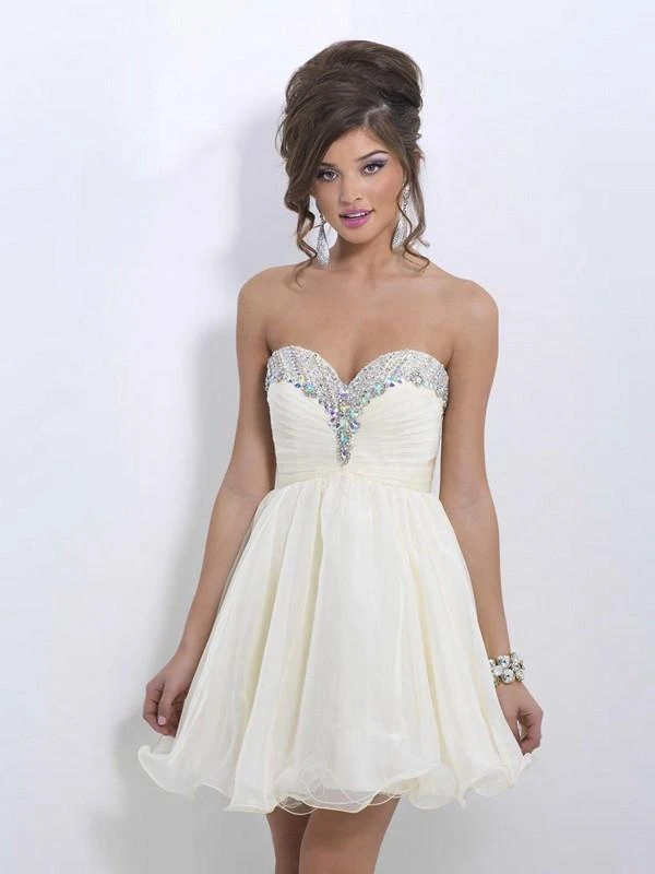 Blush By Alexia Designs - X156 Strapless Plated Cocktail Dress 3 Blush By Alexia Designs - X156 Strapless Plated Cocktail Dress