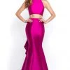 Blush By Alexia Designs Blush - C1078 Halter Neck Two-Piece Mikado Mermaid Gown