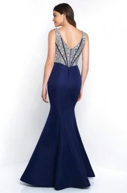 Blush By Alexia Designs Blush - C1086 Sleeveless Crystal Beaded Mikado Evening Gown