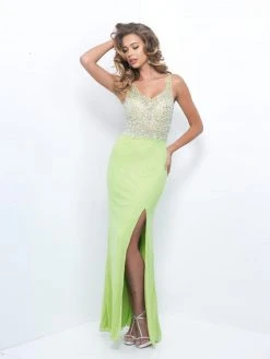 Blush By Alexia Designs Blush - Crystal Embellished Evening Gown With Slit X401 Formal Gowns