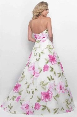 Blush By Alexia Designs Blush - Dainty Sweetheart Floral Print A-Line Gown 5621