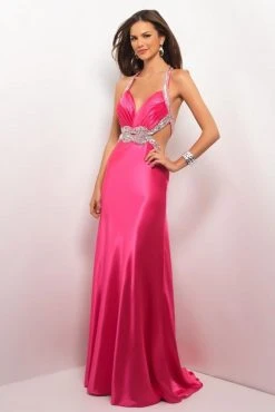 Blush By Alexia Designs Blush - Embellished Halter Strap Neck A-line Gown 9622 8 Blush By Alexia Designs Blush - Embellished Halter Strap Neck A-line Gown 9622