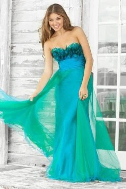 Blush By Alexia Designs Blush - Feathered Sweetheart Chiffon A-Line Gown 5105 Formal Gowns 10 Blush By Alexia Designs Blush - Feathered Sweetheart Chiffon A-Line Gown 5105 Formal Gowns