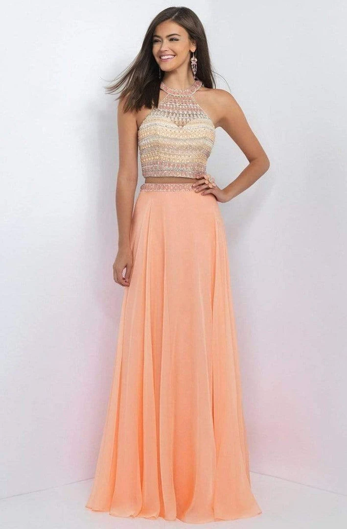 Blush By Alexia Designs Formal Gowns Blush - Two-Piece Bejeweled Illusion High Neck Gown 11056 3 Blush By Alexia Designs Formal Gowns Blush - Two-Piece Bejeweled Illusion High Neck Gown 11056