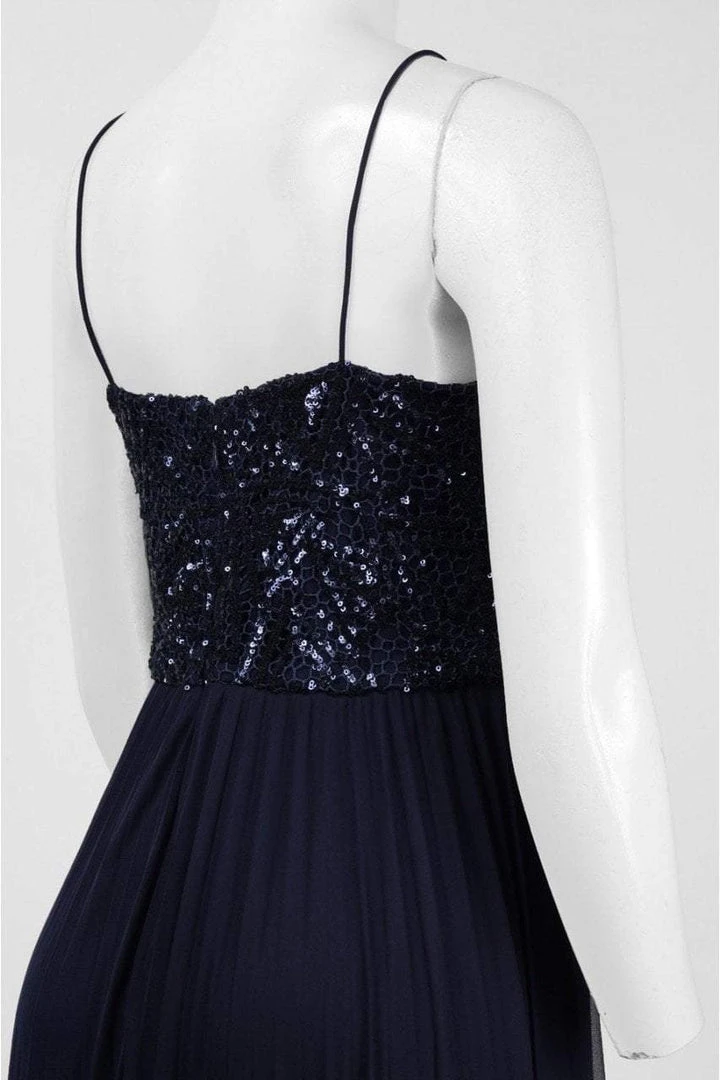 Cachet - 56902 Halter Sequin Pleated Chiffon Dress 5 Cachet - 56902 Halter Sequin Pleated Chiffon Dress